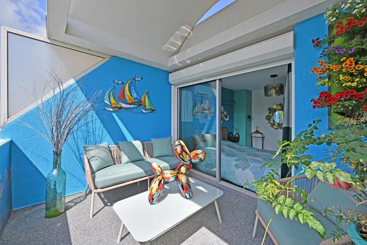 לה-גרו-דו-רואה T3 De 45 M2 Avec Terrasse - Entierement Climatise - 2 Chambres - 400M De La Plage - Residence Avec Piscine מראה חיצוני תמונה